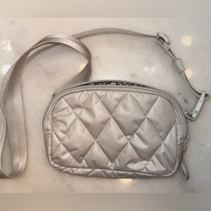 Vera Bradley Quilted Gray Crossbody Bag